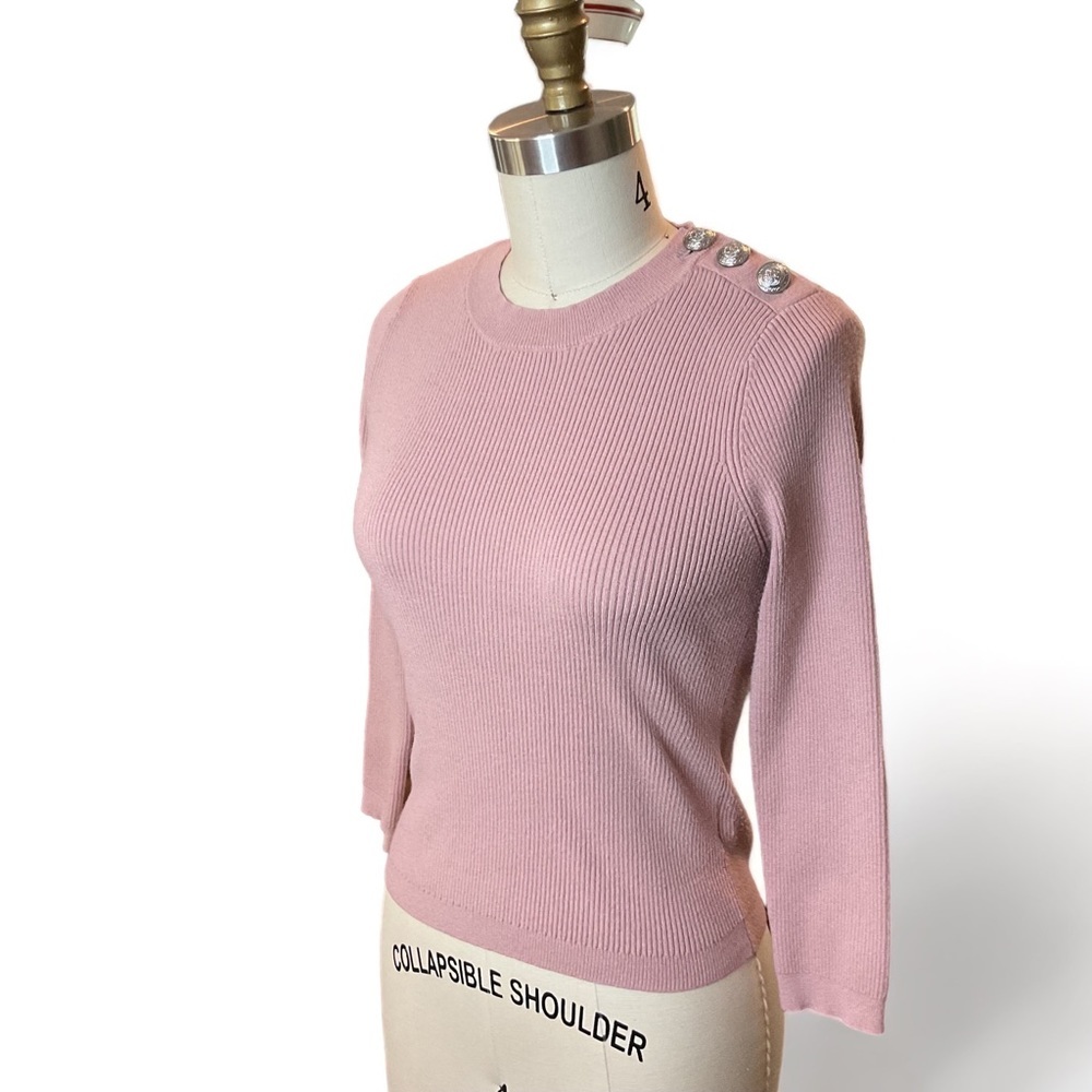 L'AGENCE Pink Crew Neck Sweater